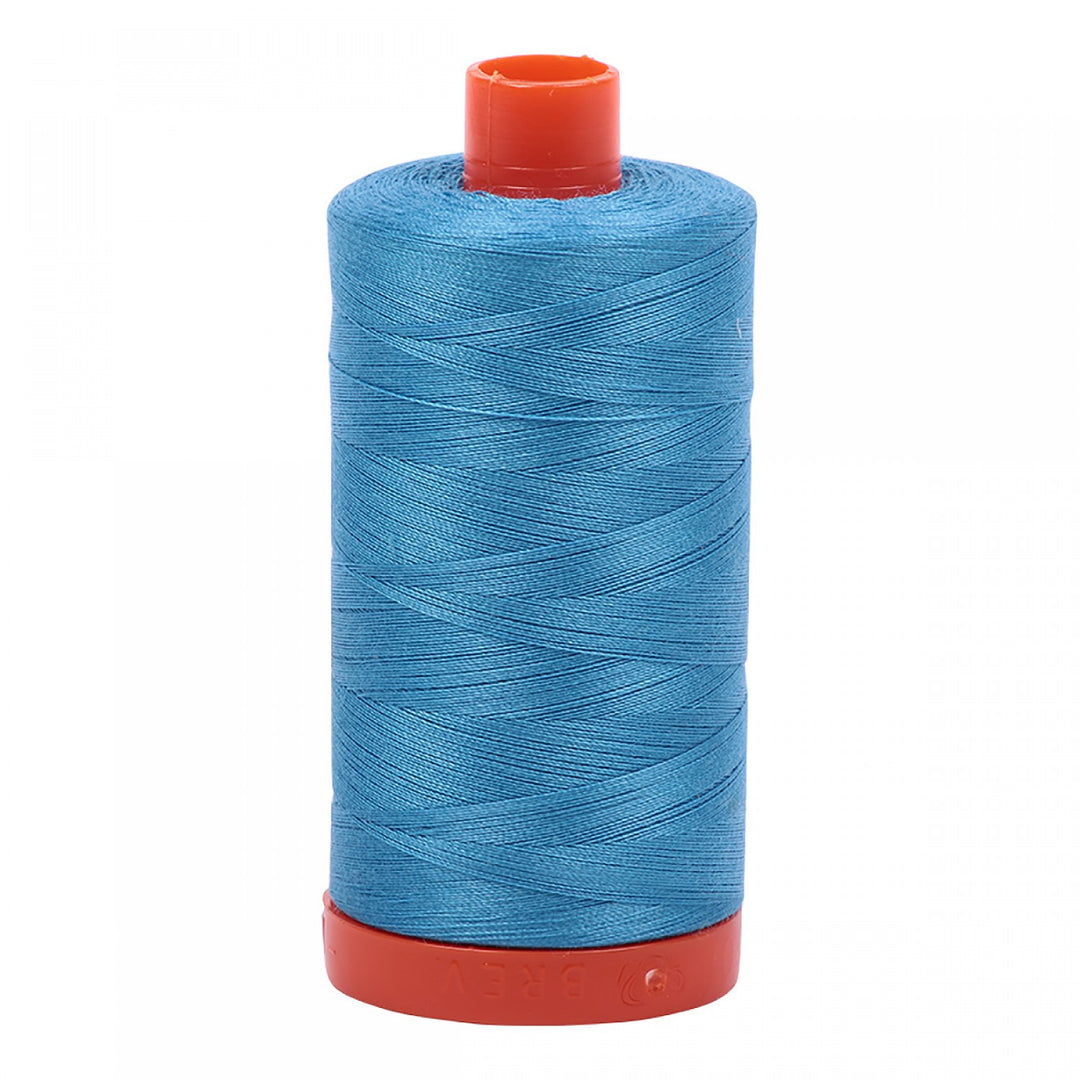 Mako Cotton Thread Solid 50wt 1422yds - Bright Teal - A1050-1320