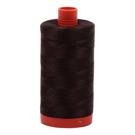 Mako Cotton Thread Solid 50wt 1422yds - Dark Brown - A1050-5024