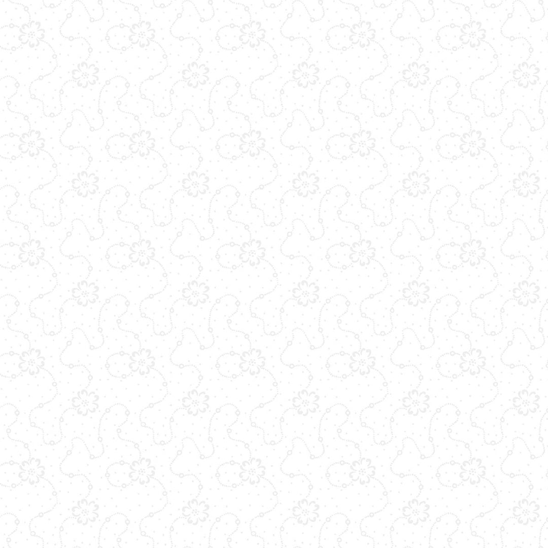 Tiny Calico Flower White - 1425609B