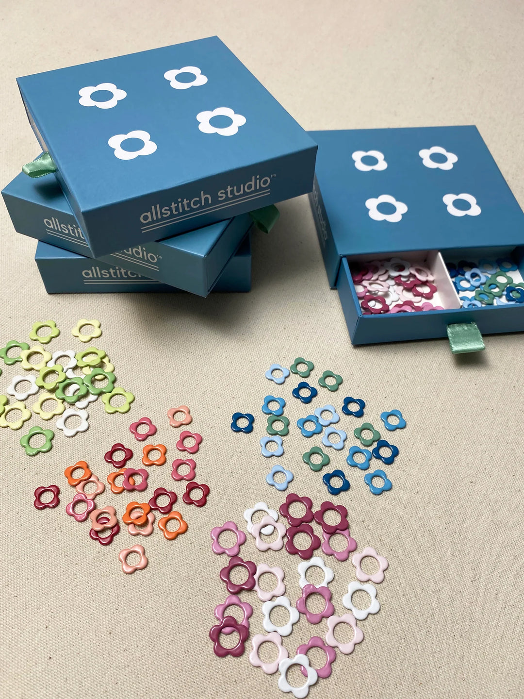 Flower Stitch Marker Sampler Box Set