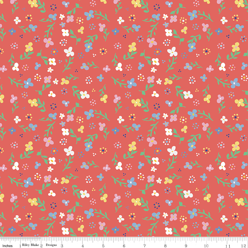 Always in Season - Small Floral Red - C15101-RED