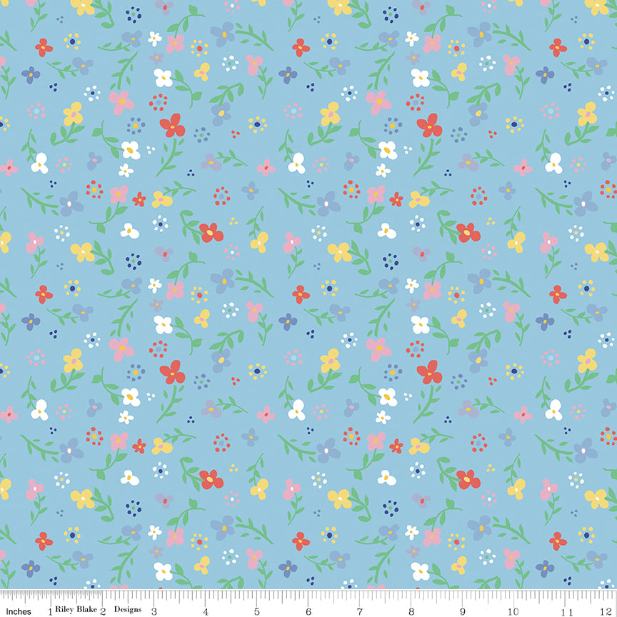 Always in Season - Small Floral Sky - C15101-SKY