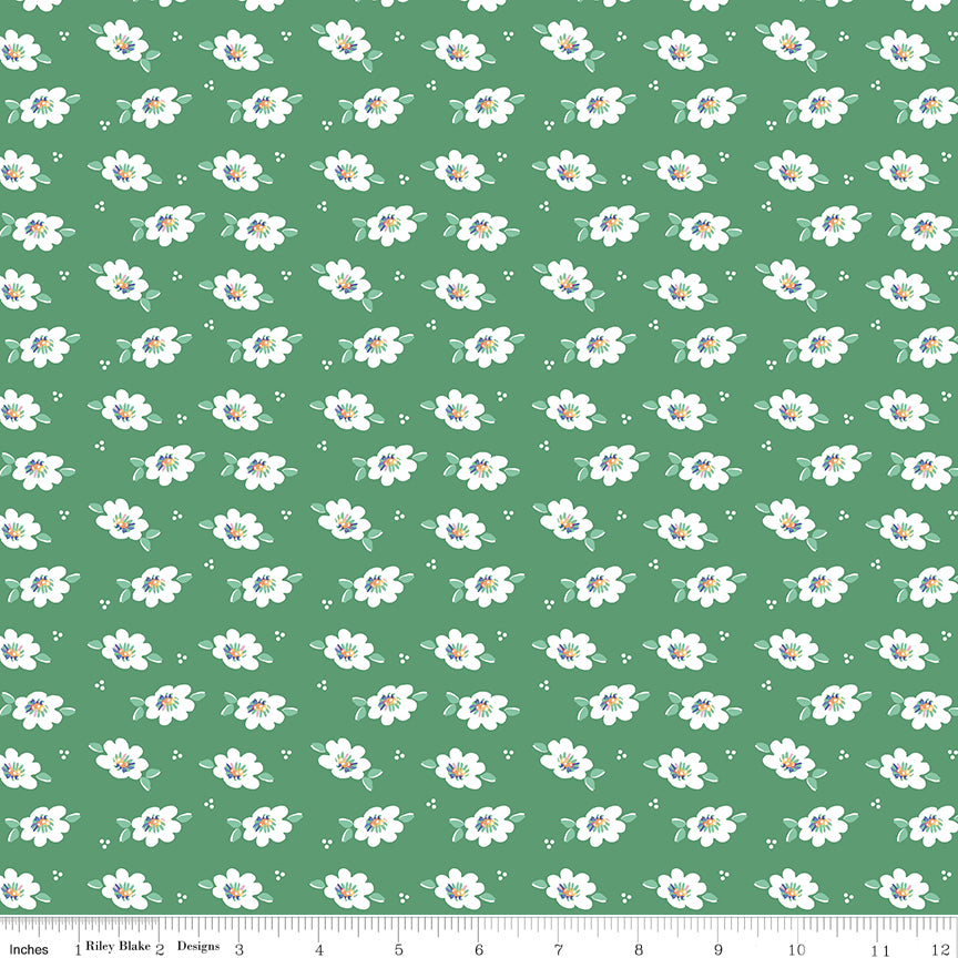 Always in Season - Lazy Daisy Green - C15107-GREEN
