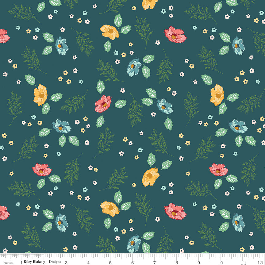 Melody - Floral Fields Colonial Blue - C15142-COLONIAL