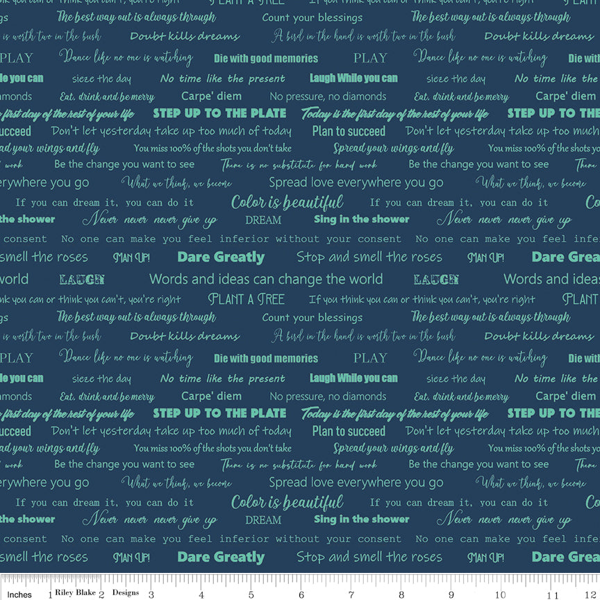 Fragrant Fields - Script Navy - C15223-NAVY