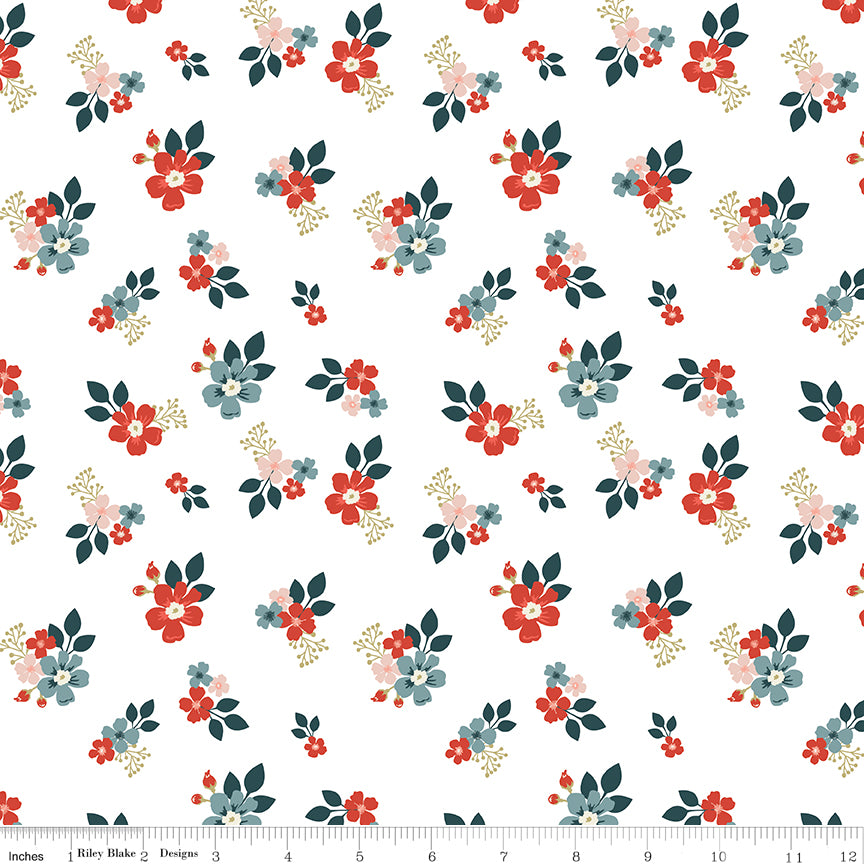 Vintage Charm - Floral White - C15271-WHITE