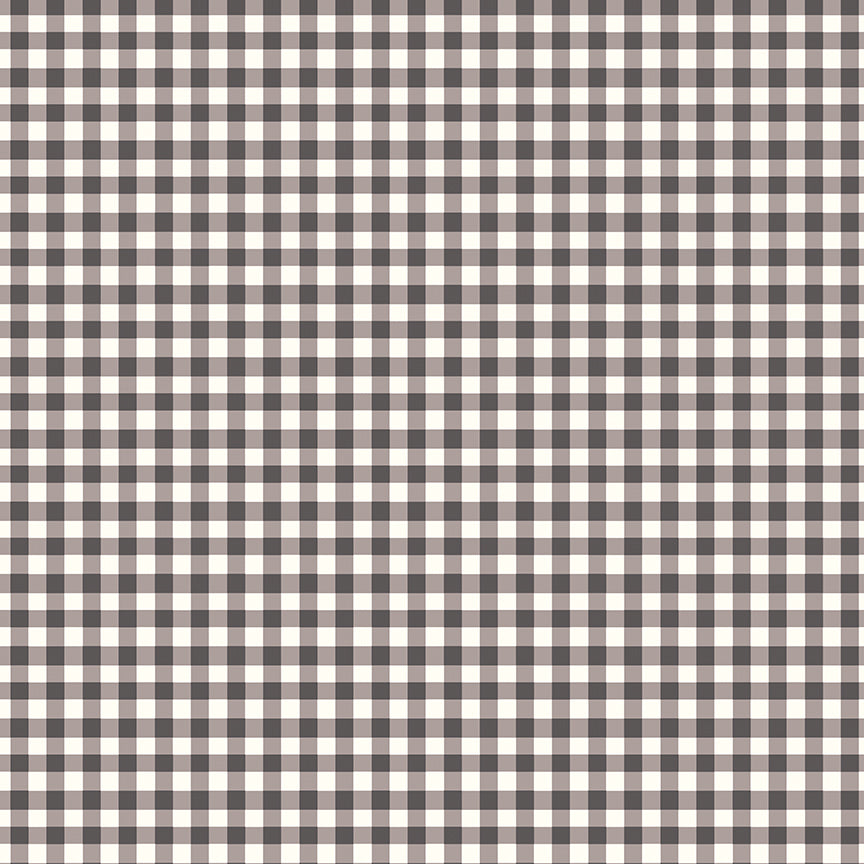 Dark gray and white plaid