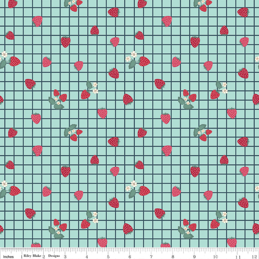 Berry Market - Gingham Berries Songbird - C15747-SONGBIRD
