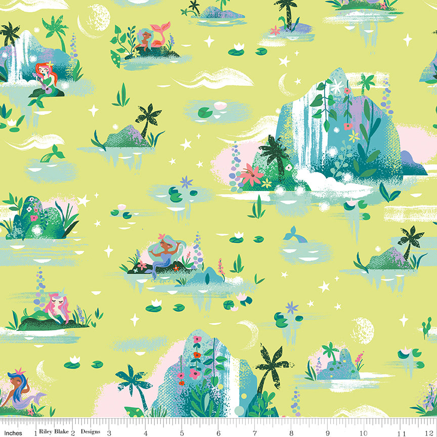 Forever Neverland - Mermaid Lagoon Lemongrass - C15901-LEMONGRASS