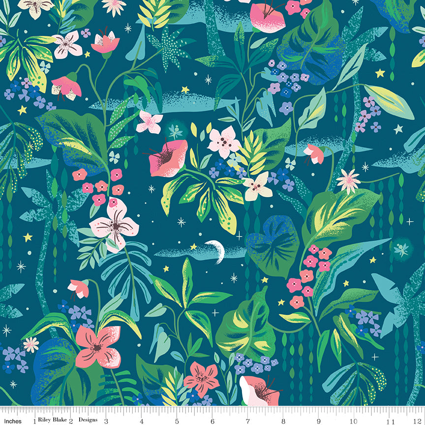 Forever Neverland - Tropical Floral Night - C15903-NIGHT