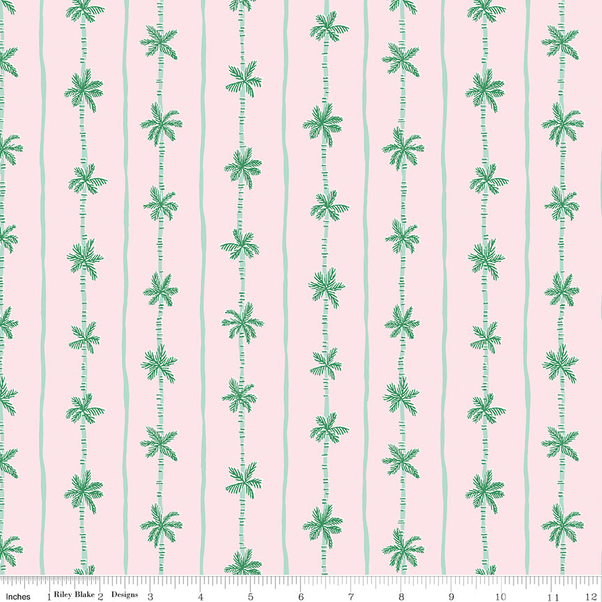 Forever Neverland - Palm Stripe Sand Dollar Pink - C15906-PINK