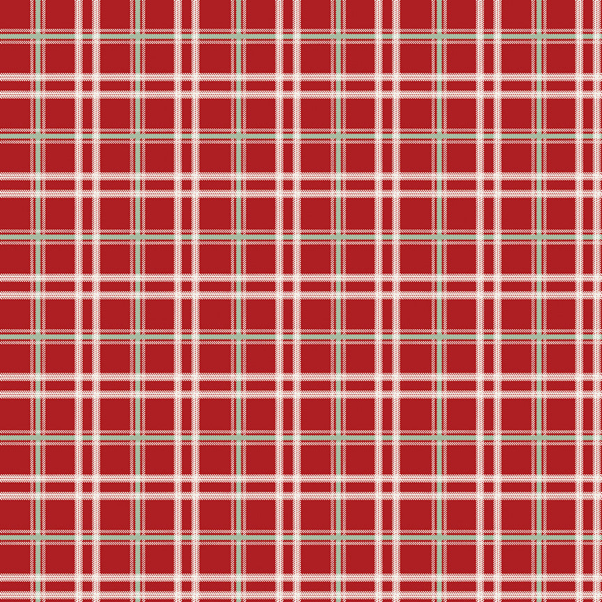 Red, white, green plaid