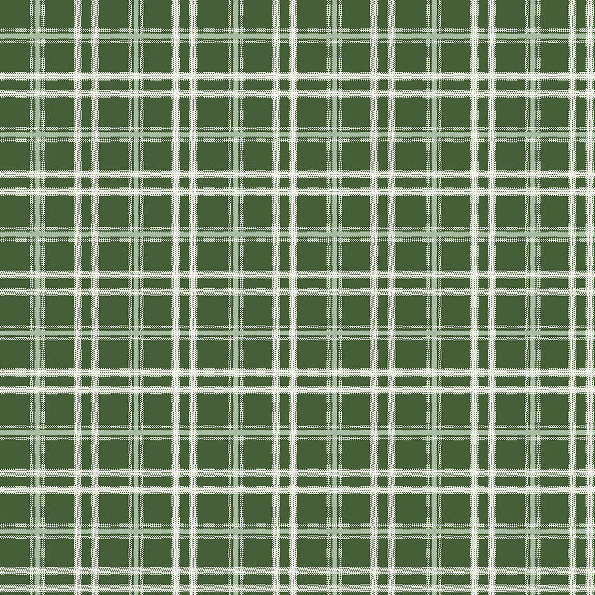 This print features a green plaid pattern.