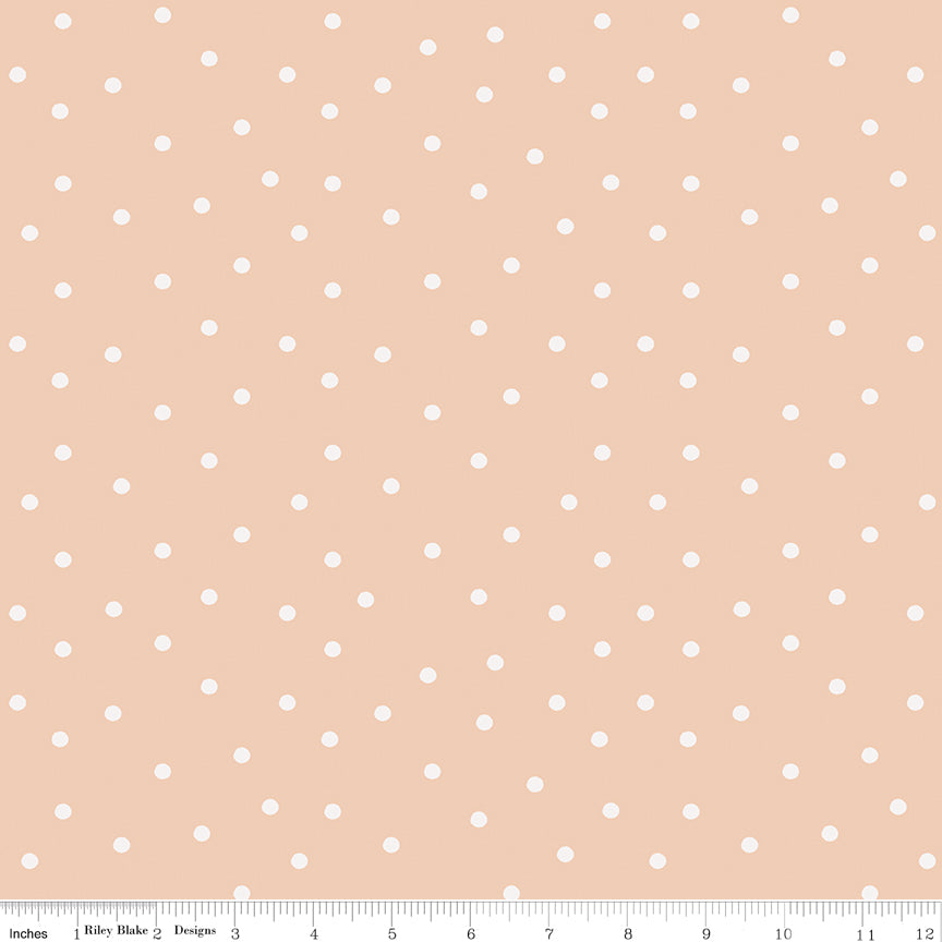 Pink background with white dots