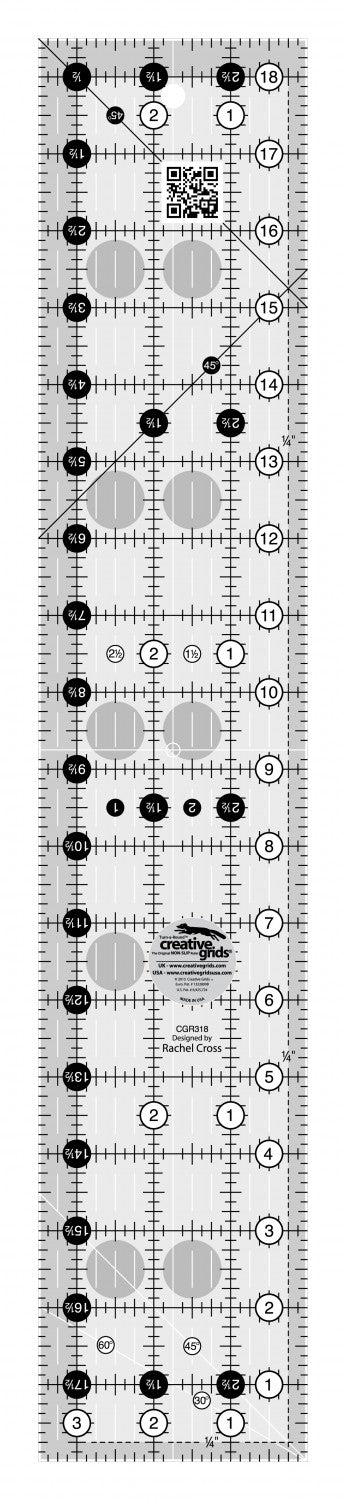 Creative Grids Quilt Ruler 3-1/2in x 18-1/2in - CGR318