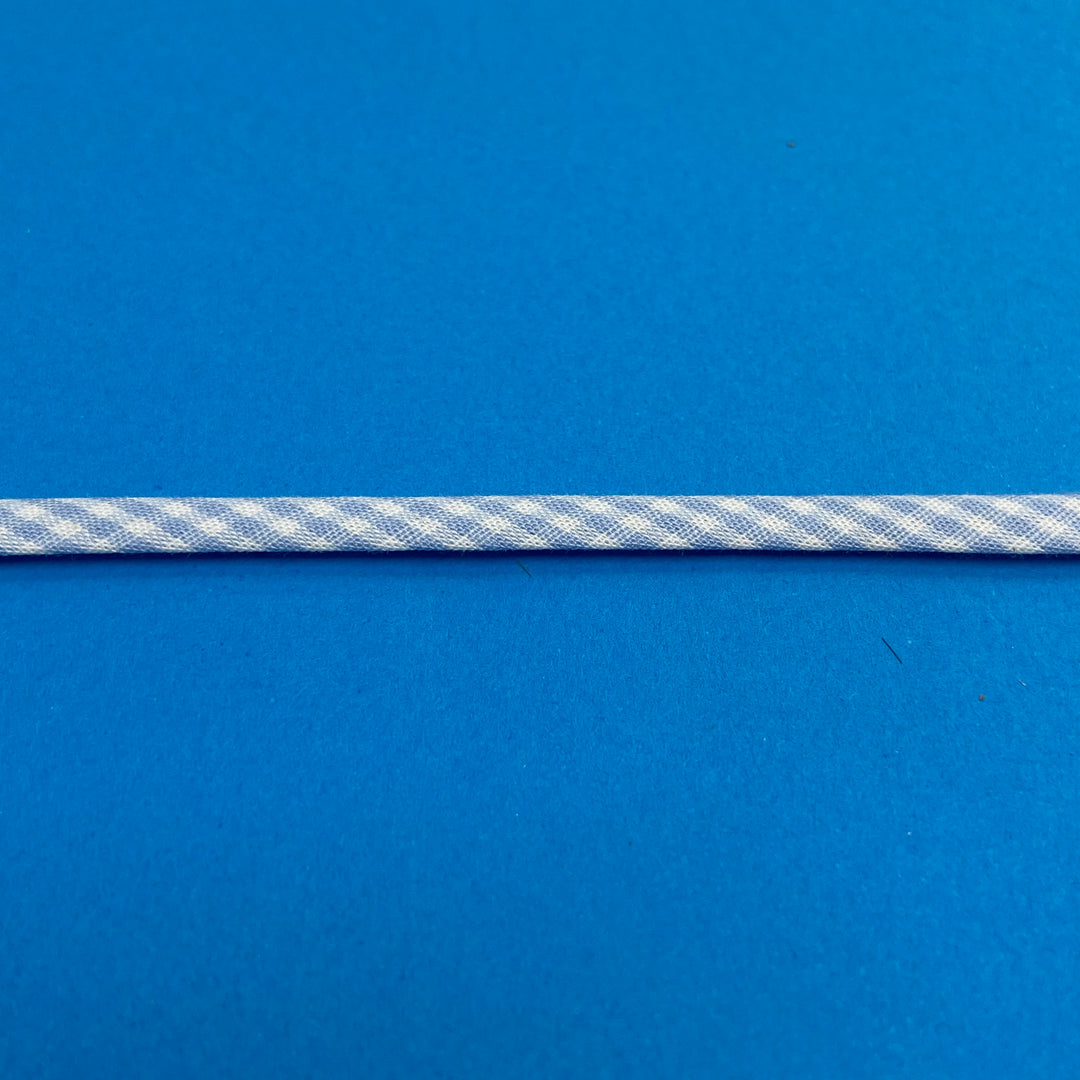 Spaghetti Bias Tubing Gingham - Light Blue