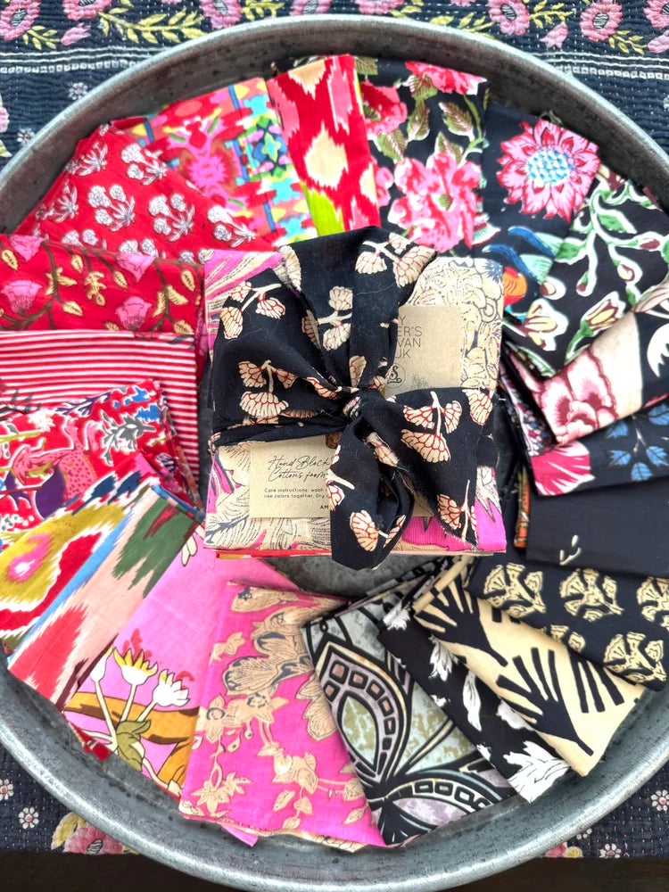 Amy Butler - Crimson Tiles - Hand Printed Fabric Bundle - 143