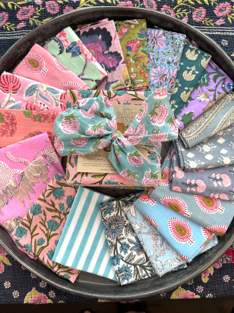 Amy Butler - Silver Blush - Hand Printed Fabric Bundle - 145