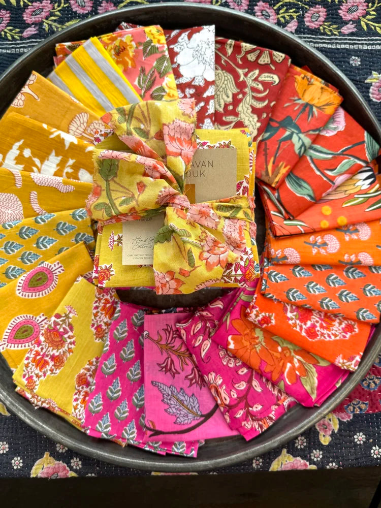 Amy Butler - Golden Lotus - Hand Printed Fabric Bundle - 144