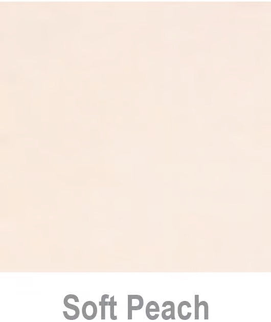 Solid soft peach color swatch with text 'Soft Peach'