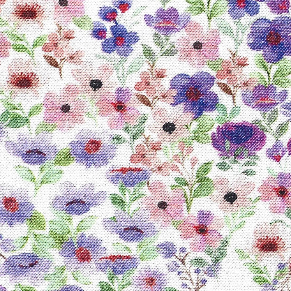Pink, Purple and Green Floral - 2744