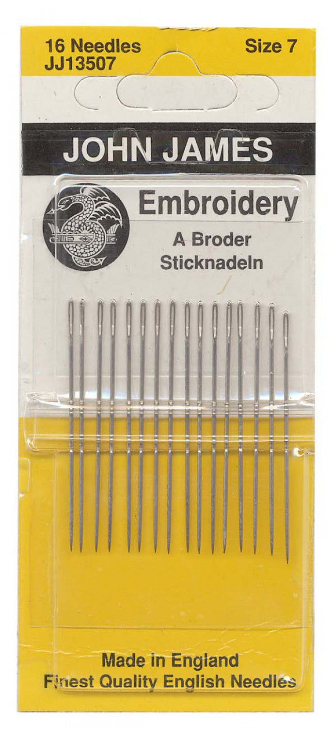 John James Embroidery / Crewel Needles Size 7 - JJ135-07