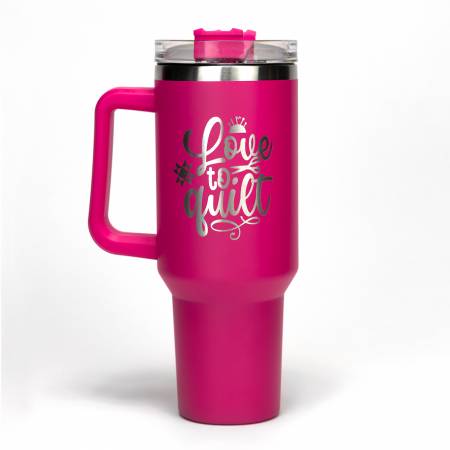 Love To Quilt Pink Tumbler - LAL-T400