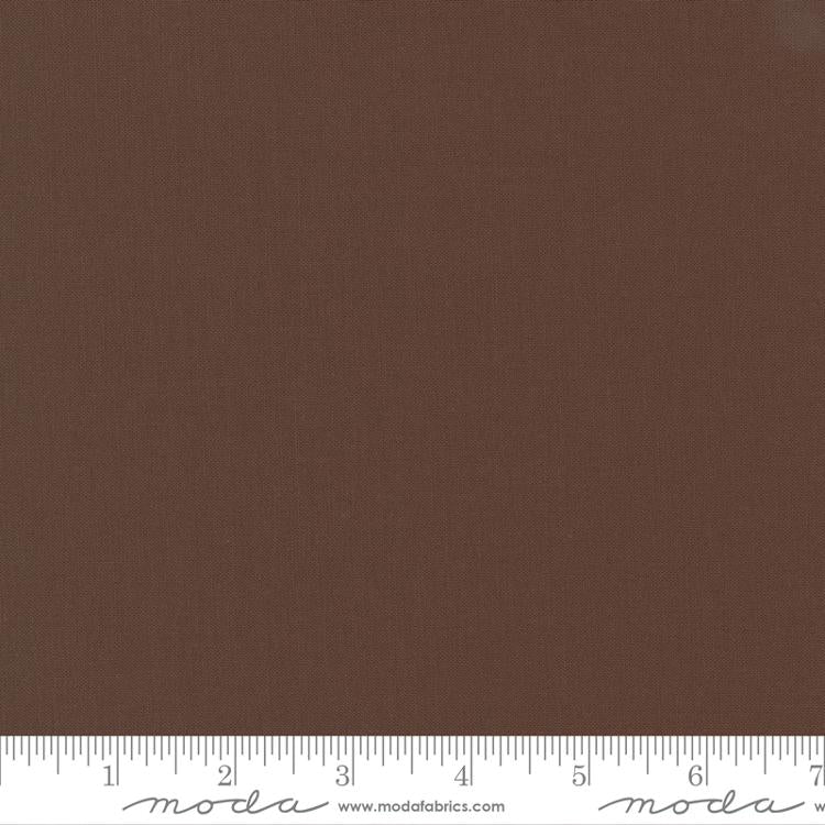 Chocolate brown Bella Solid fabric by Moda