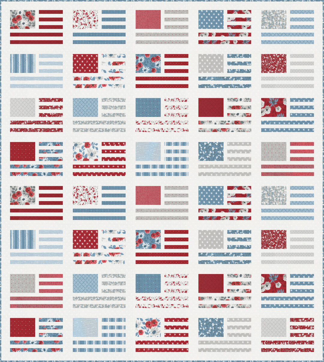 Miss Americana Quilt Kit featuring Old Glory by Lella Boutique