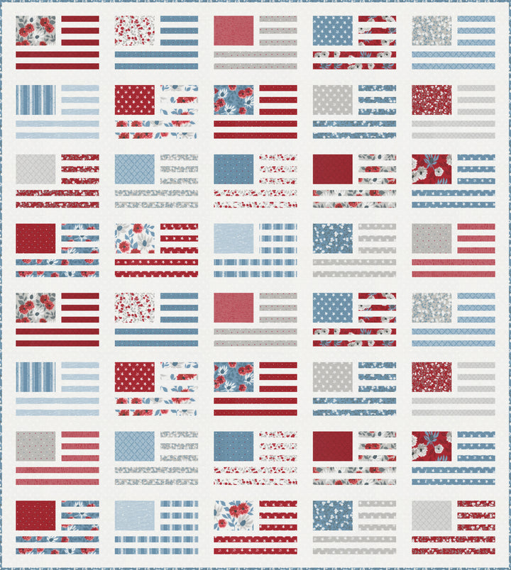 Miss Americana Quilt Kit featuring Old Glory by Lella Boutique