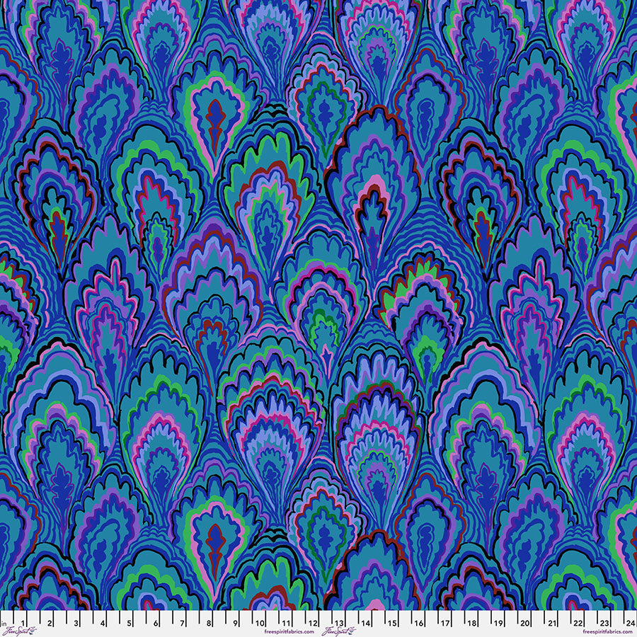 Marble Scallops - Blue - PWGP207.BLUE