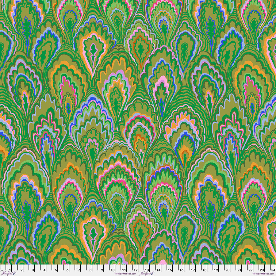 Marble Scallops - Green - PWGP207.GREEN