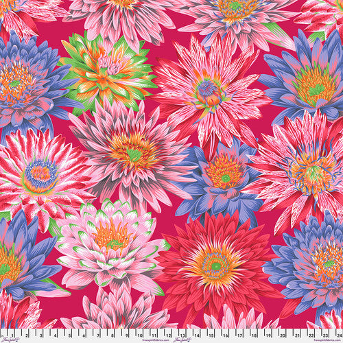 Tropical Water Lilies - Red - PWPJ119.RED