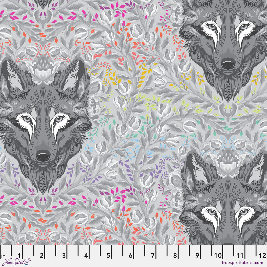 Pre-Order Graywork - Wolf of Pink Street in Fog - PWTP256.FOG