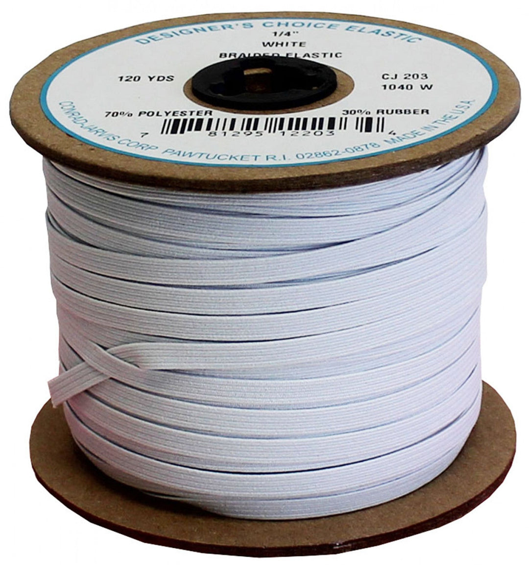 Braid Elastic 1/4in White - RCJ-203
