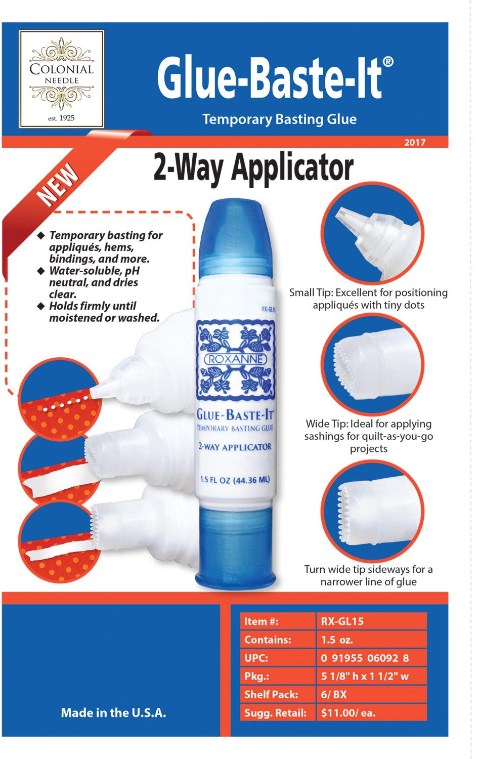 Glue Baste It 1.5oz EZ-Squeezie Bottle - RX-GL15