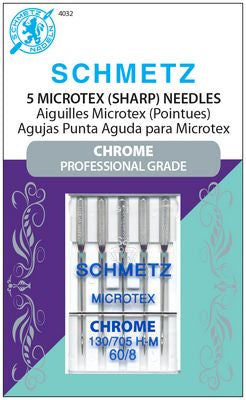 white, purple, and turquoise card package of 5 sewing needles