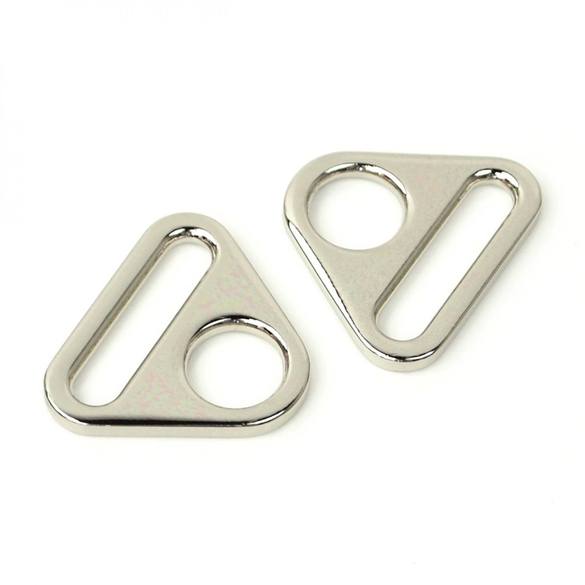 Triangle Ring Flat 1in Nickel set of Two - HAR1-TR-N-TWO