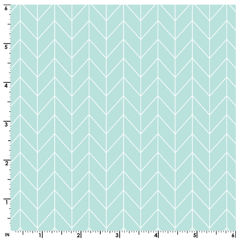 Vintage Flora Chevron Aqua - MAS10337-Q