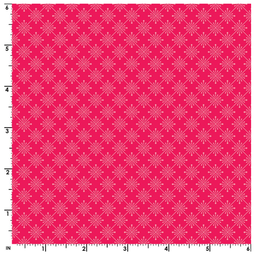 Vintage Flora Sparkle Red - MAS10339-R