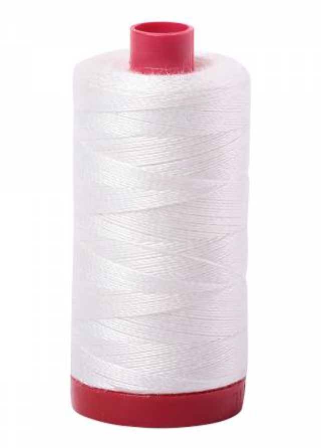 Mako Cotton Embroidery Thread Solid 12wt 356yds - Natural White - A100122021