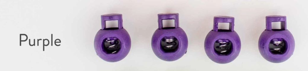 Cable Locks - Medium Circular Needle Cord Stops - Purple