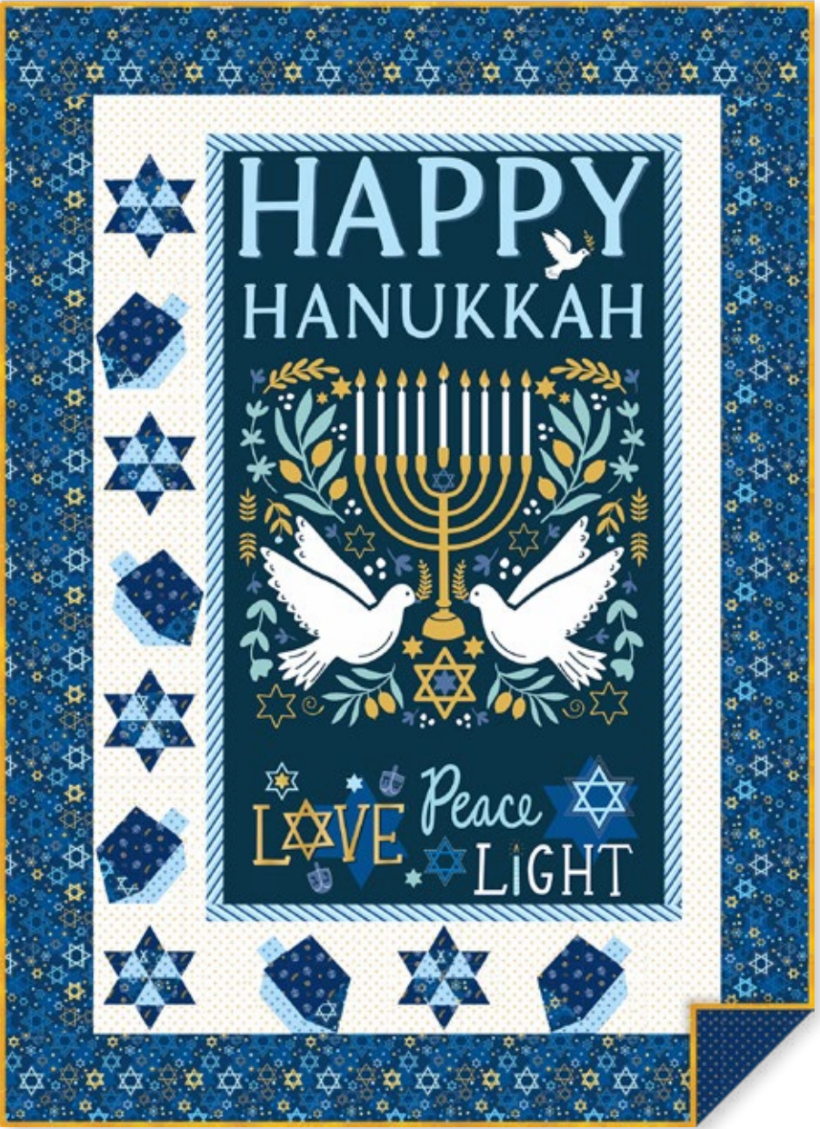 Happy Hanukkah - Night of Lights Quilt Kit