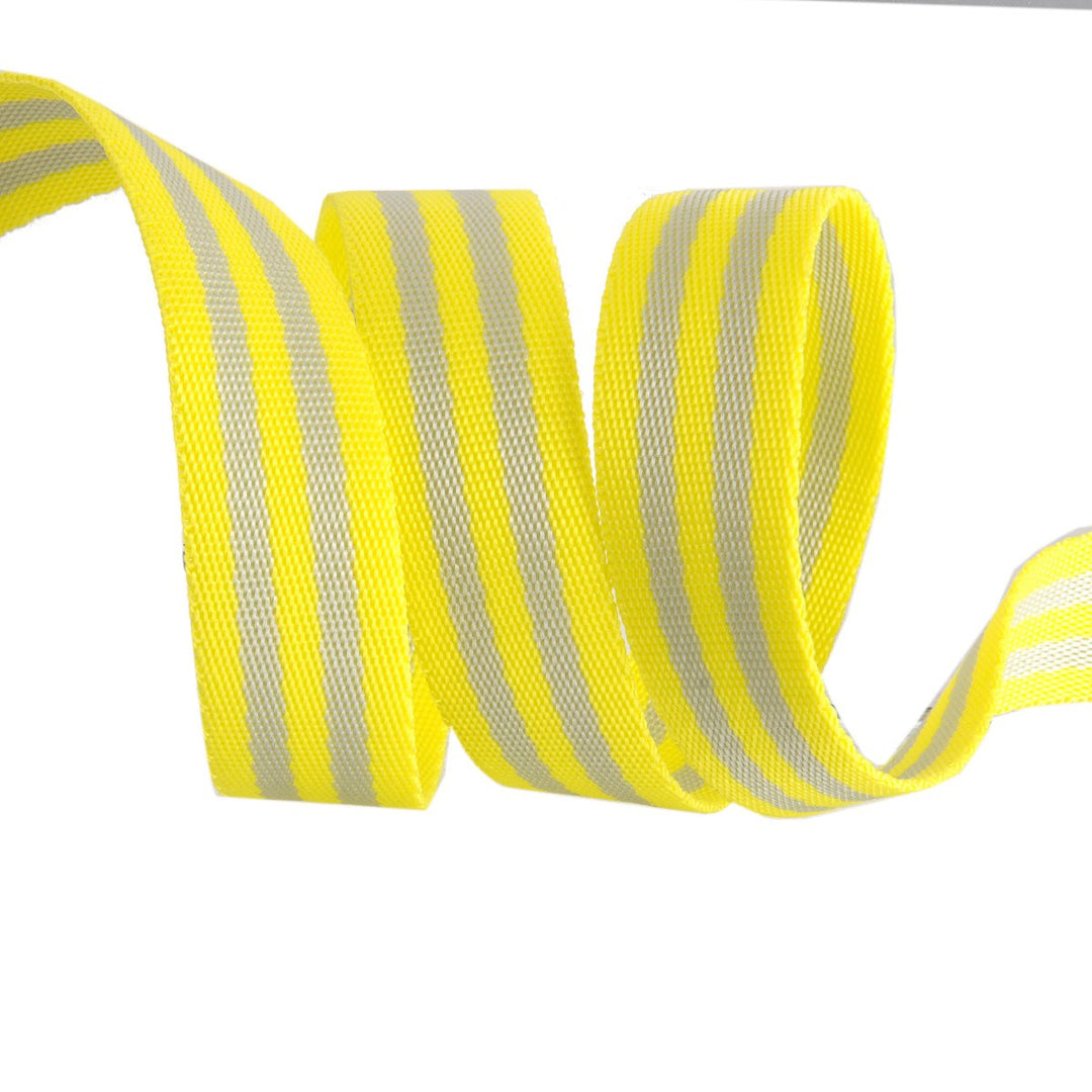 Tula Pink Webbing Grey Neon Yellow - RRTKS9103