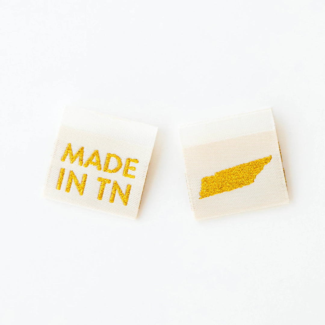 Made In My State Tennessee Gold Woven Labels