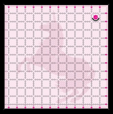 Tula Pink 12.5in x 12.5in Non Slip Unicorn Ruler - TP2SQ12
