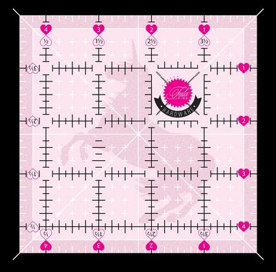Tula Pink 4.5in x 4.5in Non Slip Unicorn Ruler - TP2SQ4
