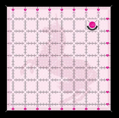 Tula Pink 8.5in x 8.5in Non Slip Unicorn Ruler - TP2SQ8