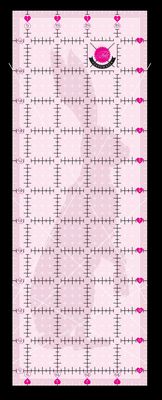 Tula Pink 4.5in x 12.5in Non Slip Rabbit Ruler - TP4x12