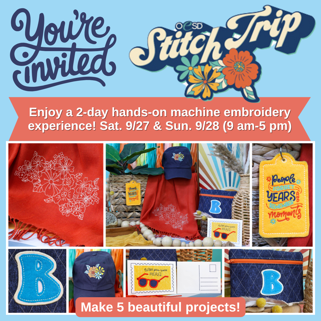 Stitch Trip with OESD-September 27 and 28-Collierville